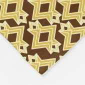 Art Deco Wallpaper Pattern, Brown and Gold Fleece Deken (Hoek)