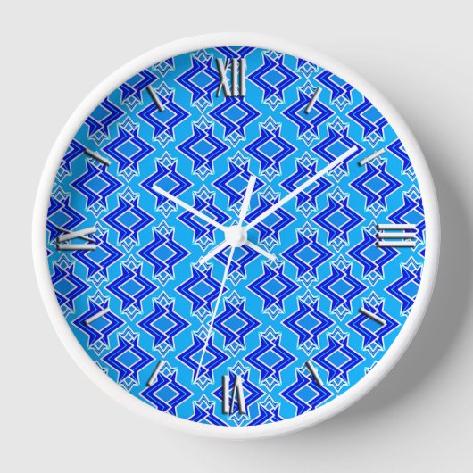 Art Deco Wallpaper Pattern, Cerulean Blue (Voorkant)
