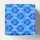 Art Deco Wallpaper Pattern, Cerulean Blue Bedankdoosjes (Bovenkant)