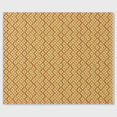 Art Deco Wallpaper Pattern, Golden Brown Cadeaupapier (Vlak)