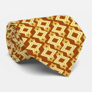 Art Deco Wallpaper Pattern, Golden Brown Stropdas