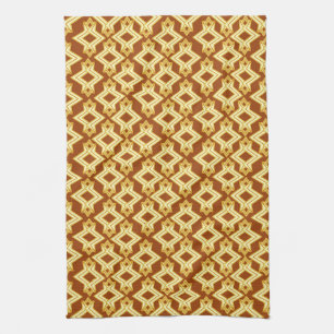 Art Deco Wallpaper Pattern, Golden Brown Theedoek