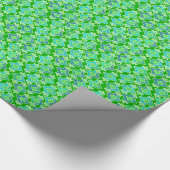 Art Deco Wallpaper Pattern, Jade Green Cadeaupapier (Hoek)