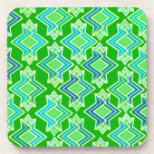 Art Deco Wallpaper Pattern, Jade Green Drankjes Onderzetter (Voorkant)