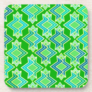 Art Deco Wallpaper Pattern, Jade Green Drankjes Onderzetter