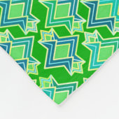 Art Deco Wallpaper Pattern, Jade Green Fleece Deken (Hoek)