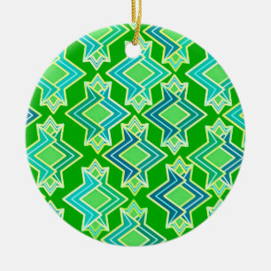 Art Deco Wallpaper Pattern, Jade Green Keramisch Ornament