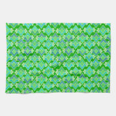 Art Deco Wallpaper Pattern, Jade Green Theedoek (Horizontaal)