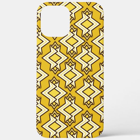 Art Deco Wallpaper Pattern, Mustard Gold Case-Mate iPhone Case (Achterkant)
