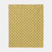Art Deco Wallpaper Pattern, Mustard Gold Fleece Deken (Voorkant)