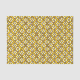 Art Deco Wallpaper Pattern, Mustard Gold Tissuepapier