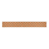 Art Deco Wallpaper Pattern, Terracotta / Rust Grosgrain Lint (Voorkant)