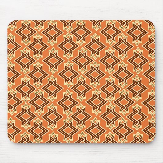 Art Deco Wallpaper Pattern, Terracotta / Rust Muismat (Voorkant)