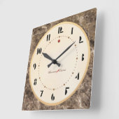 Art Deco-wandklok Vierkante Klok (Hoek)