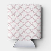 Art Deco Wave Patten Pink Flamingo Birthday Blikjeskoeler (Achterkant)