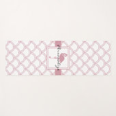 Art Deco Wave Patten Pink Flamingo Yogamat (Voorkant (horizontaal))