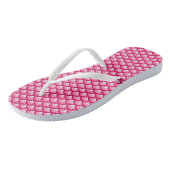 Art Deco Wave Pattern, Fuchsia and Pastel Pink Teenslippers (Schuin)