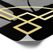Art Deco Weddenschappen Ontvangst Welkom Onderteke Poster (Hoek)