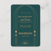 Art Deco Weddin Uitnodiging Informatiekaartje (Voorkant)