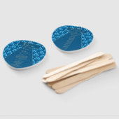 Art Deco Wedding Blue Roaring Twenties Handwaaier (Niet-gemonteerd)