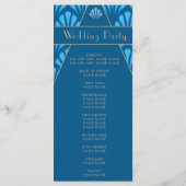 Art Deco Wedding Blue Roaring Twenties  Programma (Achterkant)