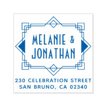 Art Deco Wedding Border Return-adres