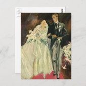  Art Deco Wedding Bride en Groom Passen getrouwd Briefkaart (Voorkant / Achterkant)