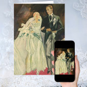  Art Deco Wedding Bride en Groom Passen getrouwd Kaart