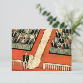  Art Deco Wedding, Bride en Groom RSVP (Staand voorkant)