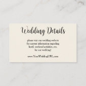 Art Deco Wedding, Bride en Groom RSVP Informatiekaartje (Achterkant)