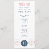 Art Deco Wedding Ceremony-programma Programma (Achterkant)