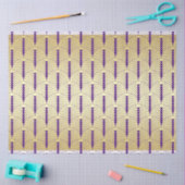 Art Deco Wedding Gold Paars Palmetto Pattern Tissuepapier (Craft)