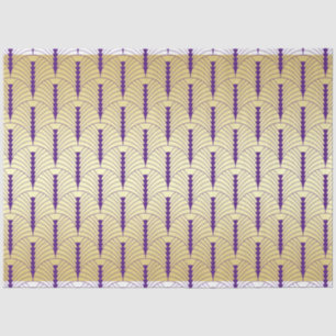 Art Deco Wedding Gold Paars Palmetto Pattern Tissuepapier