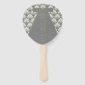 Art Deco Wedding Gray Roaring Twenties Handwaaier (Achterkant)