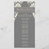 Art Deco Wedding Gray Roaring Twenties Programma (Achterkant)