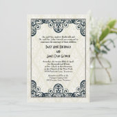 Art Deco Wedding Kaart (Staand voorkant)