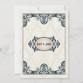 Art Deco Wedding Kaart (Achterkant)