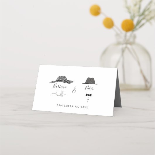 Art Deco Wedding Place Card (Achterkant)