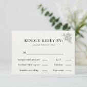Art Deco Wedding RSVP Card  (Debout devant)