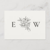 Art Deco Wedding RSVP Card  (Dos)