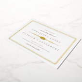 Art Deco Wedding Save the Date Folie Uitnodiging (Gedraaid)