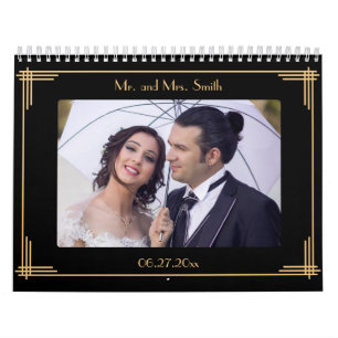 Art Deco Wedding Wall Agenda Kalender