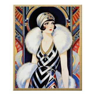Art Deco Weelderigheid Poster Perfect Poster