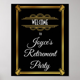 Art deco welcome Poster create your own poster