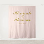 Art deco welkom bruiloft foto booth terug drop wandkleed (Voorkant)