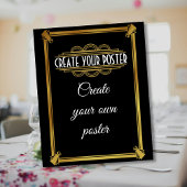 Art deco welkom Poster creëer je eigen poster