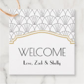 Art Deco Welkomstpleisters Bedankjes Labels (Voorkant)