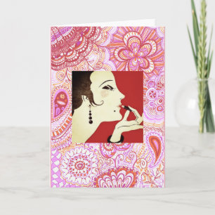 Art Deco Wenskaart Note Kaart