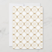 Art Deco White Sla de data op Save The Date (Achterkant)
