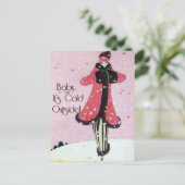 Art Deco Winter Mode Scene 1913 Briefkaart (Staand voorkant)